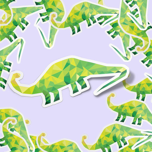 Dinosaur Brontosaurus Premium Vinyl Sticker, Water Bottle Sticker, Dinosaur Party Favors, Laptop Decal
